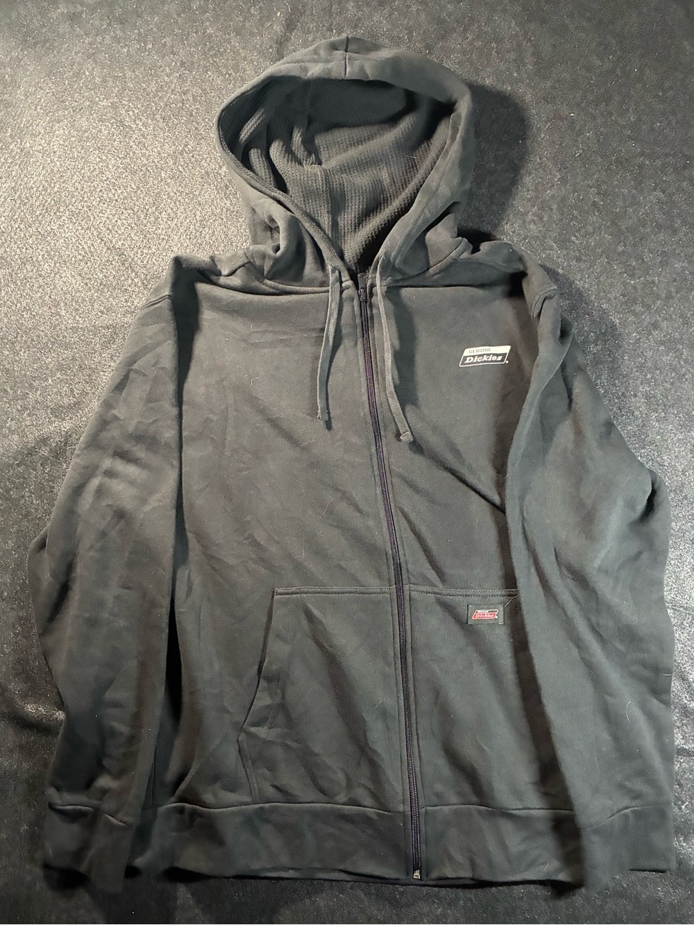 Dickies Men's Black Zip-Up Hooded Sweatshirt